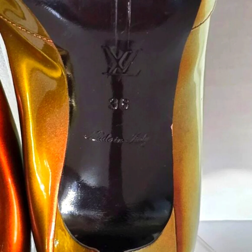 Louis Vuitton Prismatic Limited Edition Patent Leather Heels Size 36/6